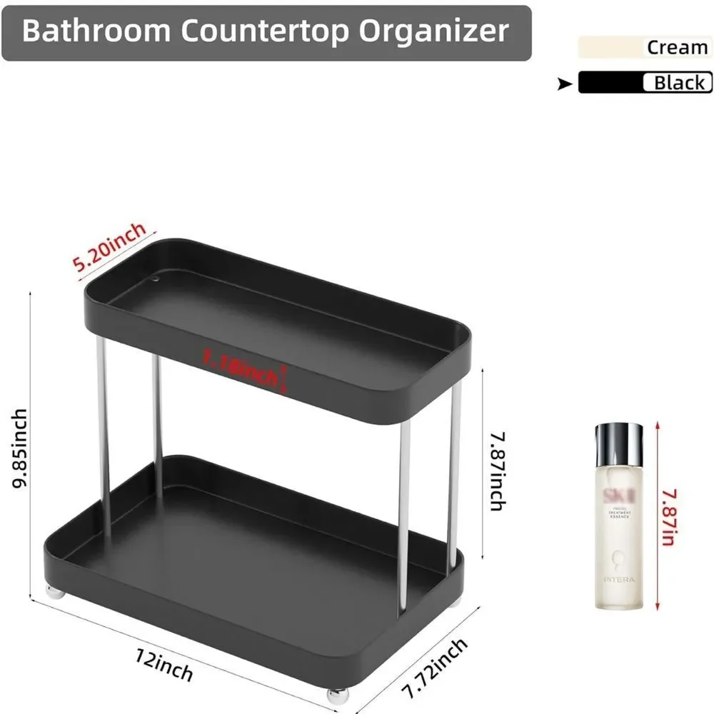 2 Tier White Countertop Organizer New In Box